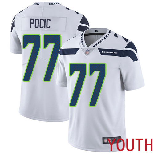 Seattle Seahawks Limited White Youth Ethan Pocic Road Jersey NFL Football #77 Vapor Untouchable->seattle seahawks->NFL Jersey